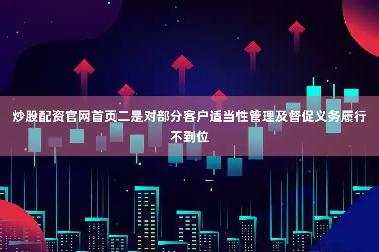 炒股配资官网首页二是对部分客户适当性管理及督促义务履行不到位