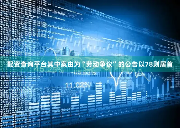 配资查询平台其中案由为“劳动争议”的公告以78则居首