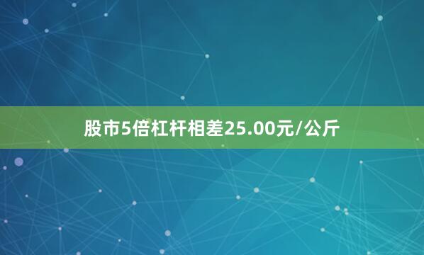 股市5倍杠杆相差25.00元/公斤