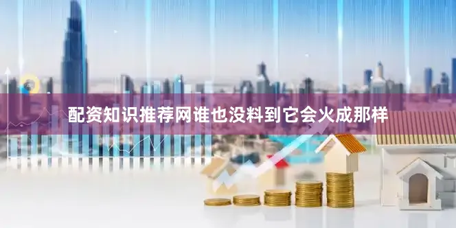 配资知识推荐网谁也没料到它会火成那样